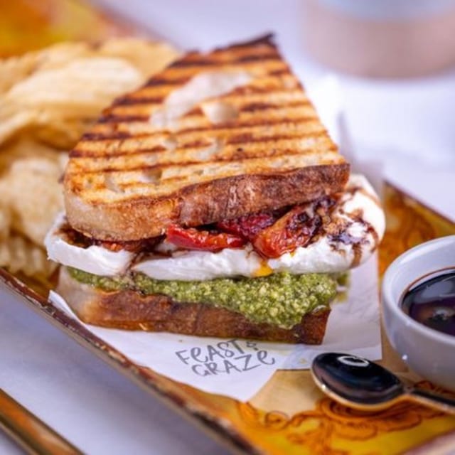 Margherita Grilled Cheese Sandwich.