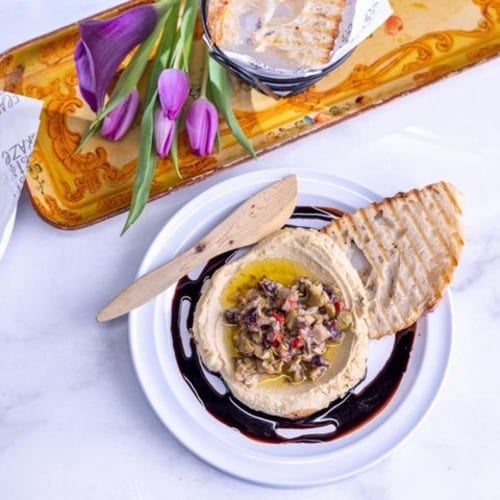 Garlic Hummus.